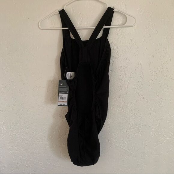 Speedo Black Pro LT One Piece Womens Swimsuit Size 12/38 Lessons/Competition - Picture 4 of 9
